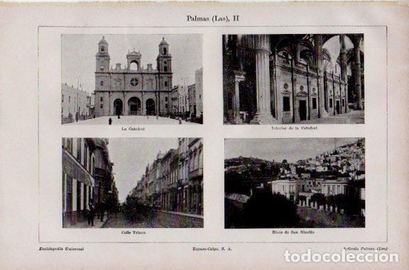 Postais: LAMINA V51106: Catedral, calle Triana y Risco San Nicolas en Las Palmas - Varios.