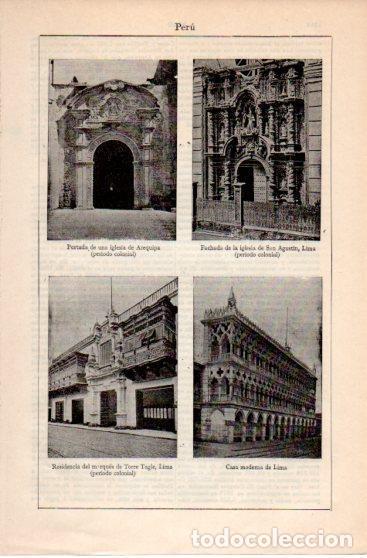Postais: LAMINA V39851: Iglesias de Arequipa y Lima - Varios