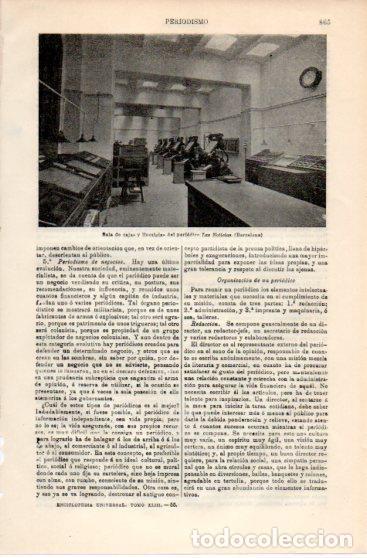 Postais: LAMINA V39824: Sala de cajas y linotipias del periodico Las Noticias, Barcelona - Varios