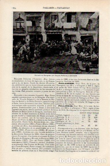 Cartoline: LAMINA V51051: Mercado en Zaragoza por J. Pallares Allustante - Varios.