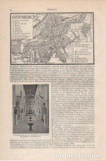 Postkarten: LAMINA V39993: Seccion de arte eclesiastico Exposicion del Jubileo en Goteborg 1924 y Plano de Goten