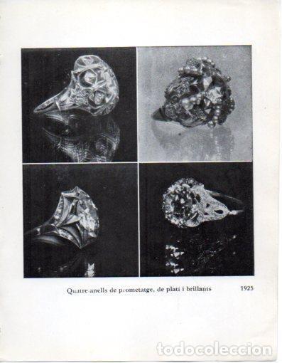 Postkarten: LAMINA V40309: Jaume Mercade, Quatre anells de prometatge de plati i brillants 1925 - Joan Sacs