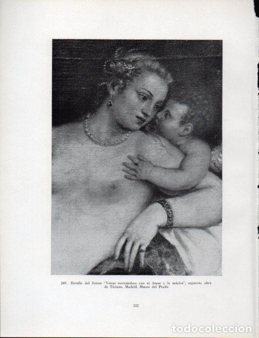 Cartes Postales: LAMINA V41093: Venus recreandose con el Amor y la musica por Ticiano detalle - Antonio Igual Ubeda