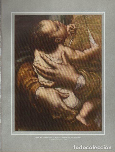 Postkarten: LAMINA V41077: La Virgen con el Ni&ntilde;o detalle por Morales - Antonio Igual Ubeda