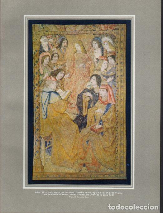 Postales: LAMINA V41121: Jesus entre los doctores detalle de un tapiz, Palacio Real de Madrid - Antonio Igual