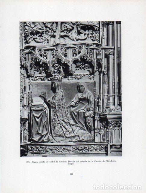 Postcards: LAMINA V41018: Figura orante de Isabel la Catolica Cartuja de Miraflores, Burgos - Antonio Igual Ube