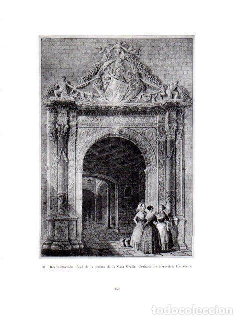 Cartoline: LAMINA V41008: Reconstruccion de la puerta de la Casa Gralla Barcelona - Antonio Igual Ubeda