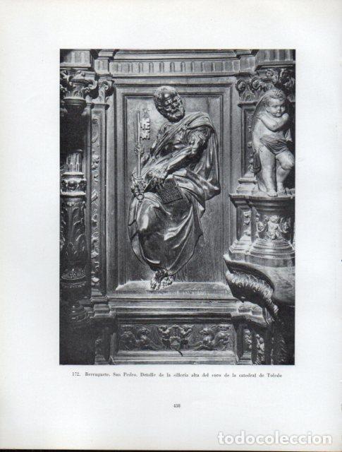 Postales: LAMINA V41048: San Pedro por Berruguete, detalle silleria Catedral de Toledo - Antonio Igual Ubeda