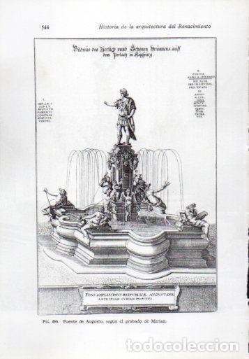 Postales: LAMINA V41355: Fuente de Augusto grabado de Merian - Leonardo Benevolo