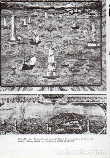 Cartoline: LAMINA V41403: Mesa del Museo de los Argenti y fresco del palacio Vecchio - Leonardo Benevolo