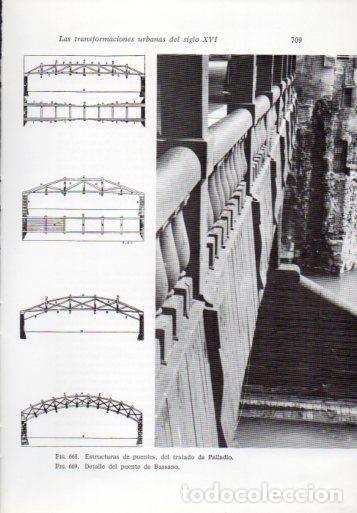 Postales: LAMINA V41425: Puente de Bassano y estructuras de puentes por Palladio - Leonardo Benevolo