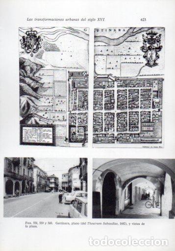 Postales: LAMINA V41389: Gattinara plano de 1682 y vistas de la plaza - Leonardo Benevolo