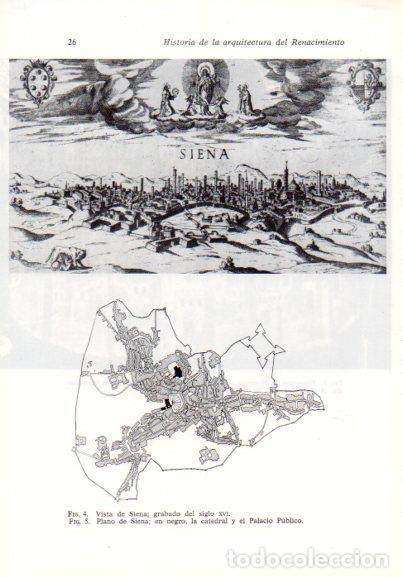 Postkarten: LAMINA V41162: Vista y plano de Siena siglo XVI - Leonardo Benevolo