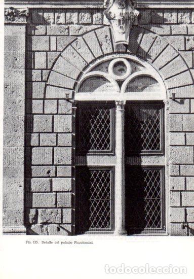 Postais: LAMINA V41229: Detalle palacio Piccolomini, Siena - Leonardo Benevolo