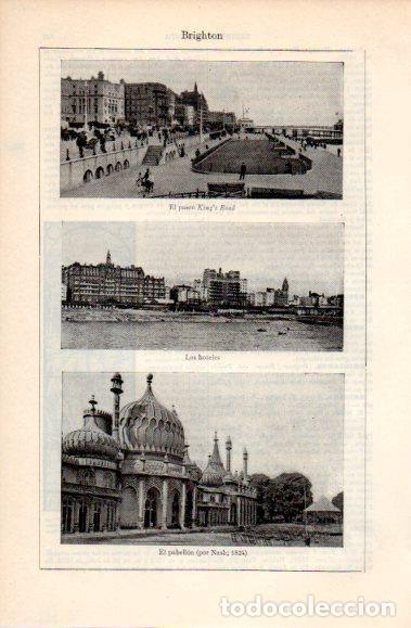 Postcards: LAMINA V40759: Paseo King's Road, hoteles y El pabellon en Brighton - Varios