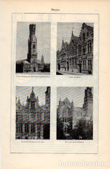 Postcards: LAMINA V40795: Monumentos en Brujas - Varios