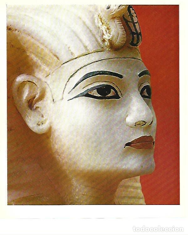 Postkarten: LAMINA 40804: Cabeza de un vaso canope de Tutankhamon - Christiane Desroches-Noblecourt