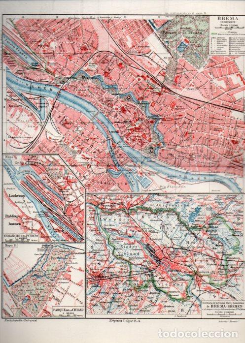Postkarten: LAMINA V40921: Plano de Brema o Bremen - Varios