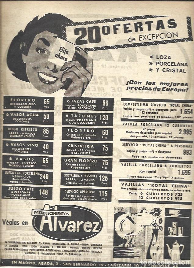 Postales: LAMINA 40978: Publicidad de Establecimientos Alvarez en Madrid - VVAA