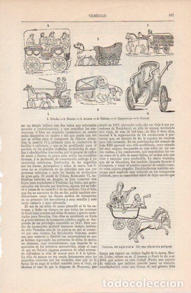 Cartes Postales: LAMINA V40428: Vehiculos Rheda Benna Arcera Cisium Carpentum y Currus - Varios