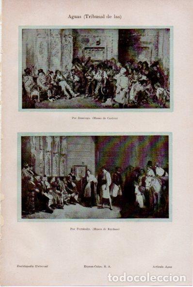 Postais: LAMINA ESPASA V52208: Tribunal de las Aguas por Domingo y por Ferrandiz - Varios
