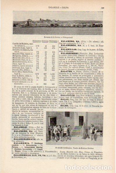 Postkarten: LAMINA ESPASA V51971: Vista de Zalamea de la Serena, Badajoz - Varios
