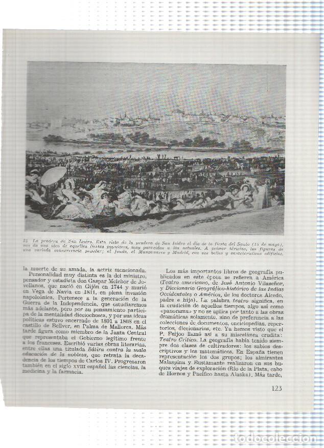 Postales: Lamina: La pradera de San Isidro y El Palacio Real de Madrid