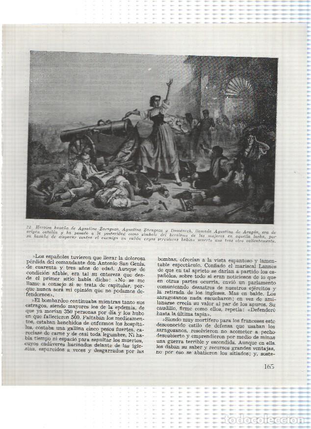 Cartes Postales: Lamina: Agustina de Aragon en la defensa de Zaragoza