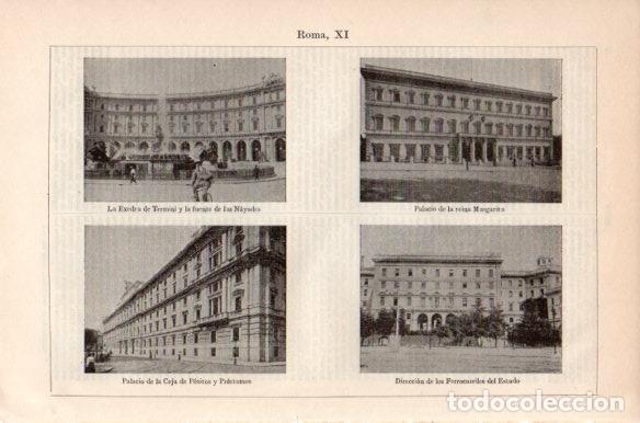 Postais: LAMINA V41724: Edificios varios en Roma - Varios