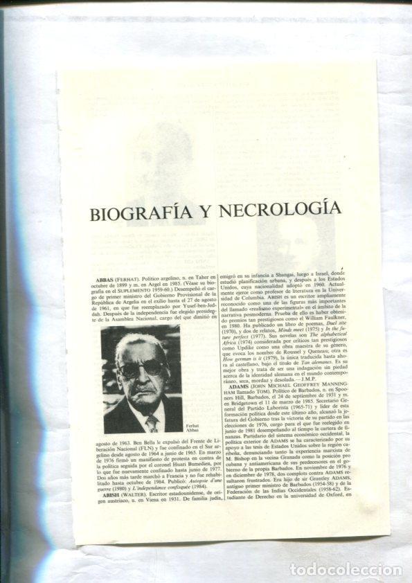Postkarten: Espasa Calpe: Biografia y Necrologia universal (articulo de 91 paginas) -