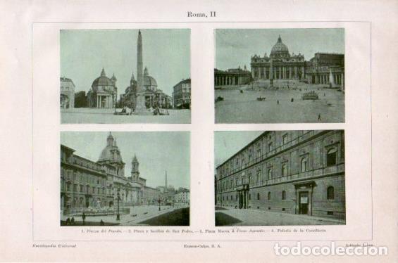 Cartoline: LAMINA V41717: Vistas plazas en Roma - Varios