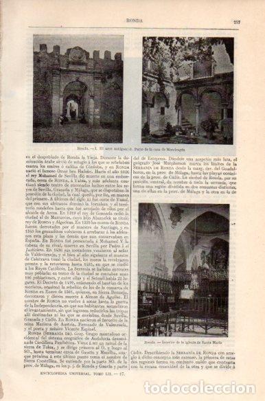 Postales: LAMINA V41758: Arco e interior iglesia de Santa Maria en Ronda - Varios