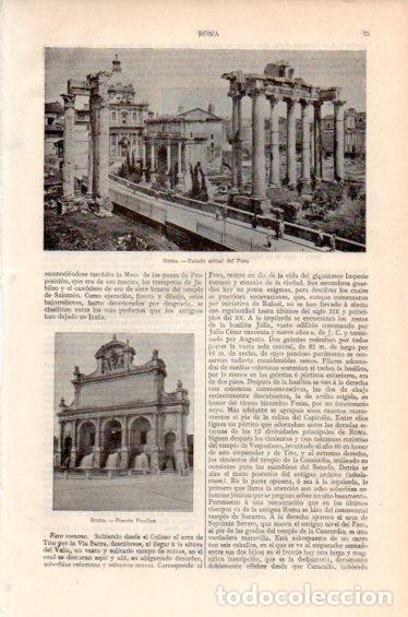 Cartoline: LAMINA V41706: El Foro y Puente Paulina en Roma - Varios