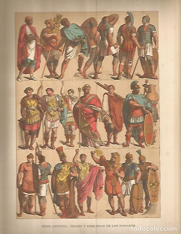 Postkarten: LAMINA 9678: Trajes y emblemas de la Antigua Roma - Varios