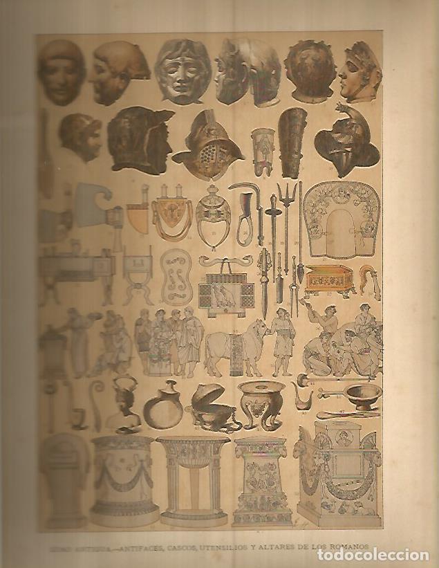 Postkarten: LAMINA 9718: Objetos de la antigua Roma - Varios