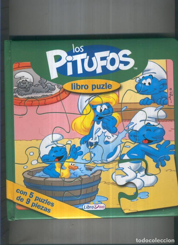 Postales: Puzzle : Los Pitufos, libro con 5 puzles de 9 piezas - varios