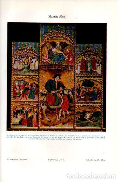 Postcards: LAMINA V41512: Retablo de San Martin por Sanpere y Miquel - Varios
