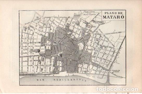 Postales: LAMINA V41564: Plano de Mataro, Barcelona - Varios