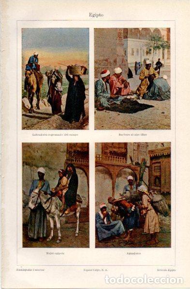 Postcards: LAMINA V42015: Mujer, aguadores, labradores y barbero de Egipto - Varios