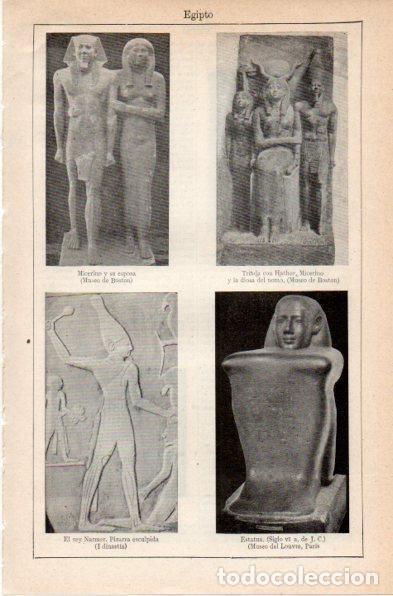 Postales: LAMINA V42021: Esculturas del Antiguo Egipto - Varios