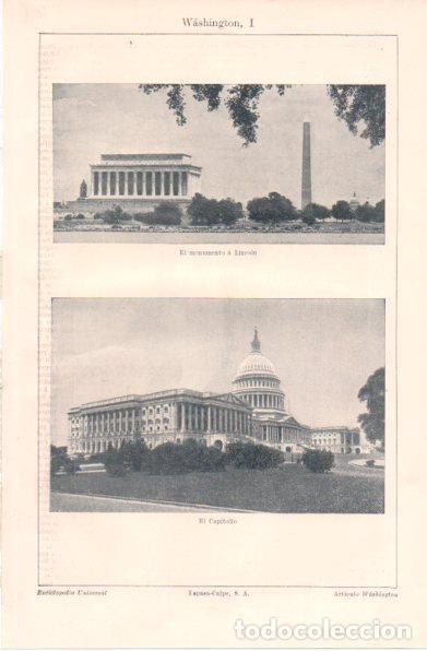 Cartoline: LAMINA V42872: Monumento a Lincoln y El Capitolio, Washington - Varios