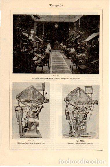 Cartes Postales: LAMINA V42679: Seccion de Linotypes en La Vanguardia de Barcelona - Varios