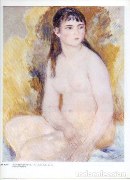 Postcards: LAMINA V43247: Mujer desnuda sentada por Renoir - NULL