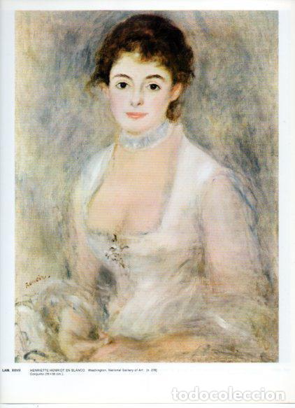 Postales: LAMINA V43237: Henriette Henriot en blanco por Renoir - NULL