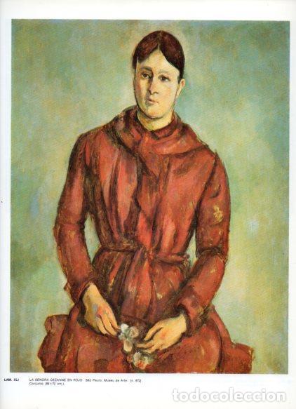 Cartoline: LAMINA V43308: La se&ntilde;ora Cezanne en rojo por Cezanne - NULL