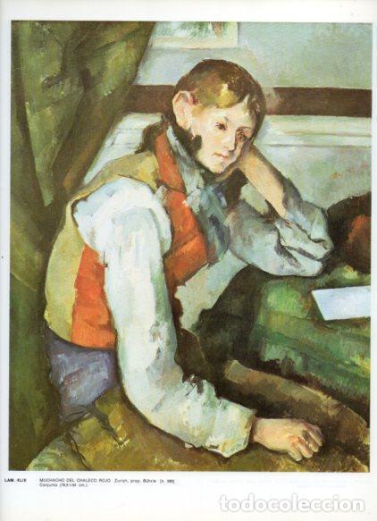 Postais: LAMINA V43312: Muchacho del chaleco rojo por Cezanne - NULL