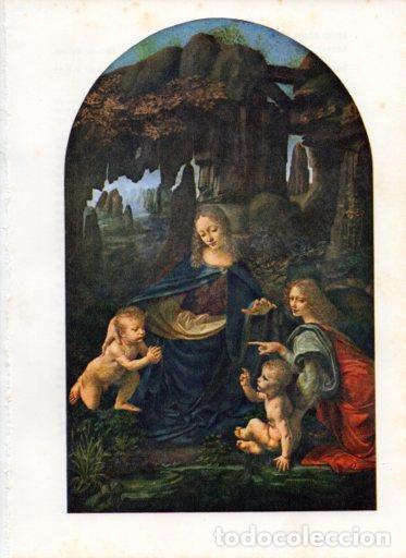 Postales: LAMINA V43032: La Virgen de las Rocas por Da Vinci - Germain Bazin