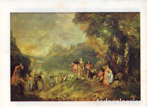 Postkarten: LAMINA V43067: Embarque para la isla de Citerea por A. Watteau - Germain Bazin