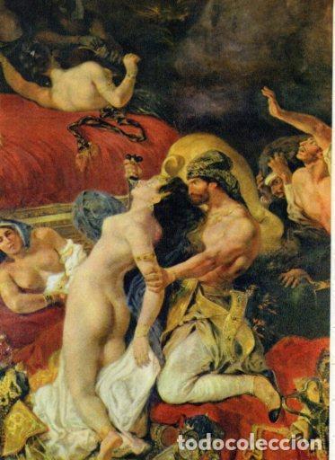 Postkarten: LAMINA V43074: La muerte de Sardanapalo detalle por Delacroix - Germain Bazin