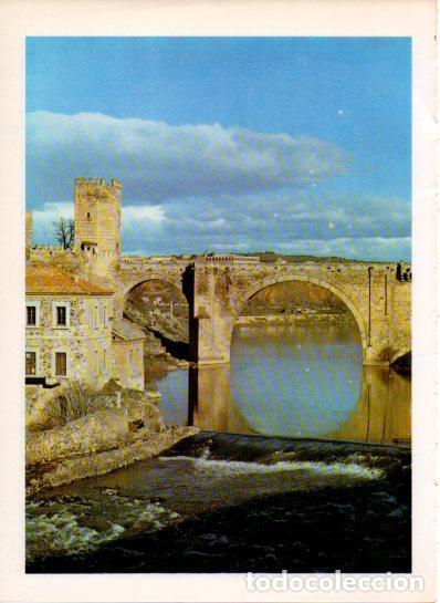 Postales: LAMINA V43552: Puente de Alcantara en Toledo vista parcial - Varios